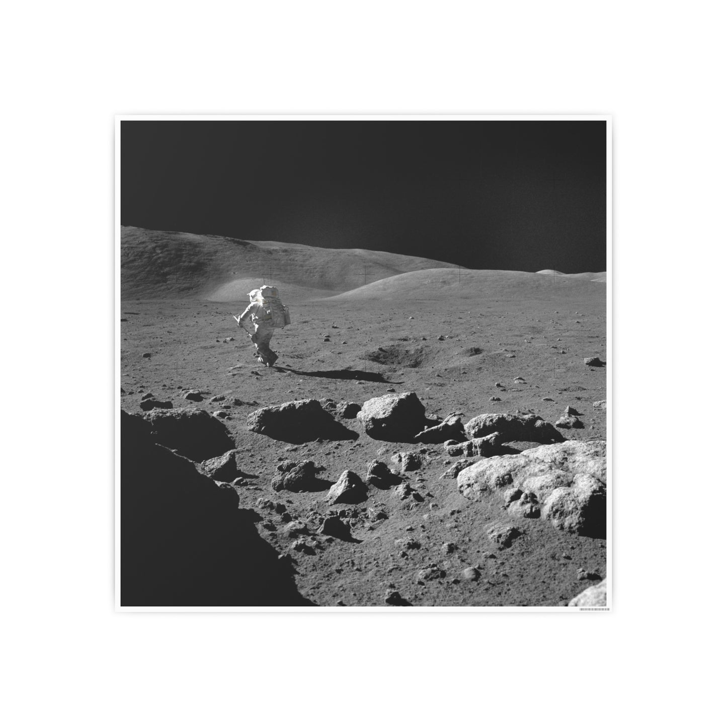 Vintage Moon Poster - Black and White Photo Print for Space Enthusiasts