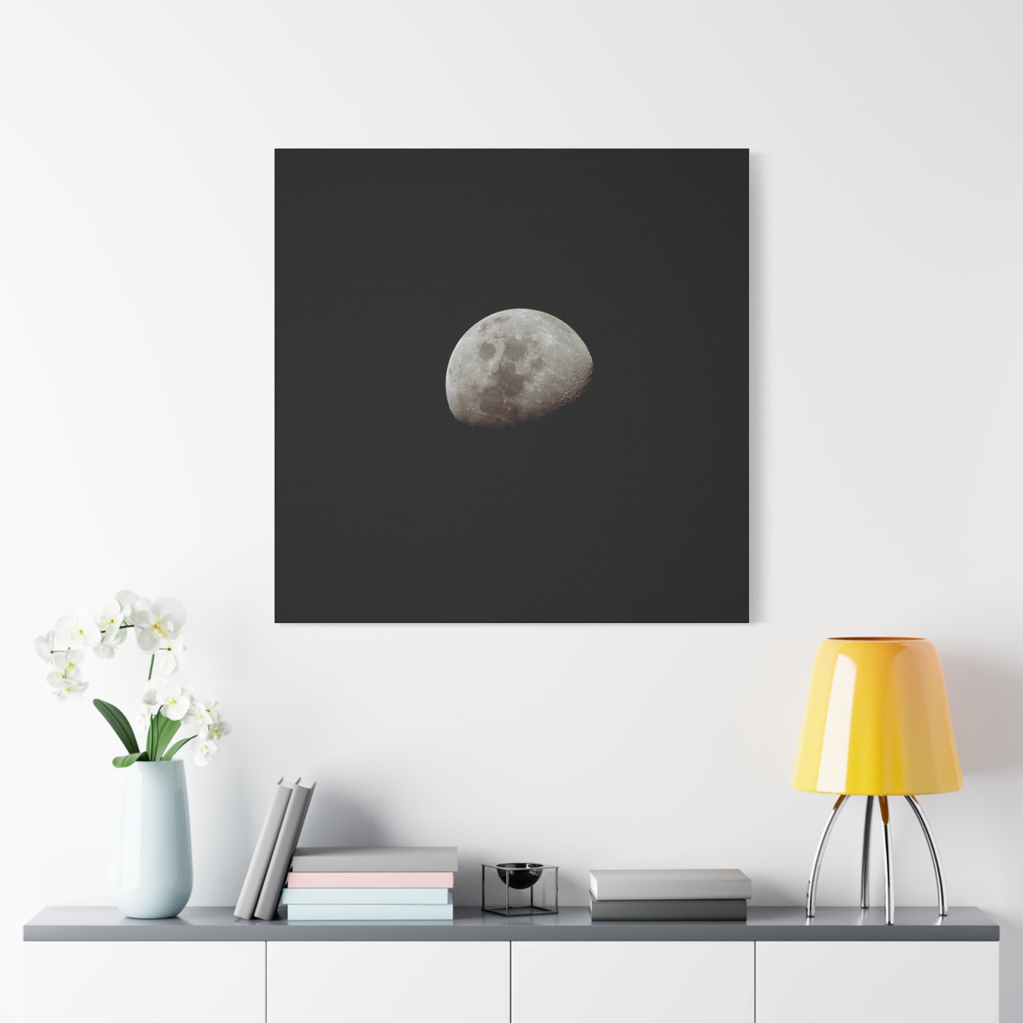 Moon Phase Matte Canvas Wall Art - 12" x 12" Stretched Print