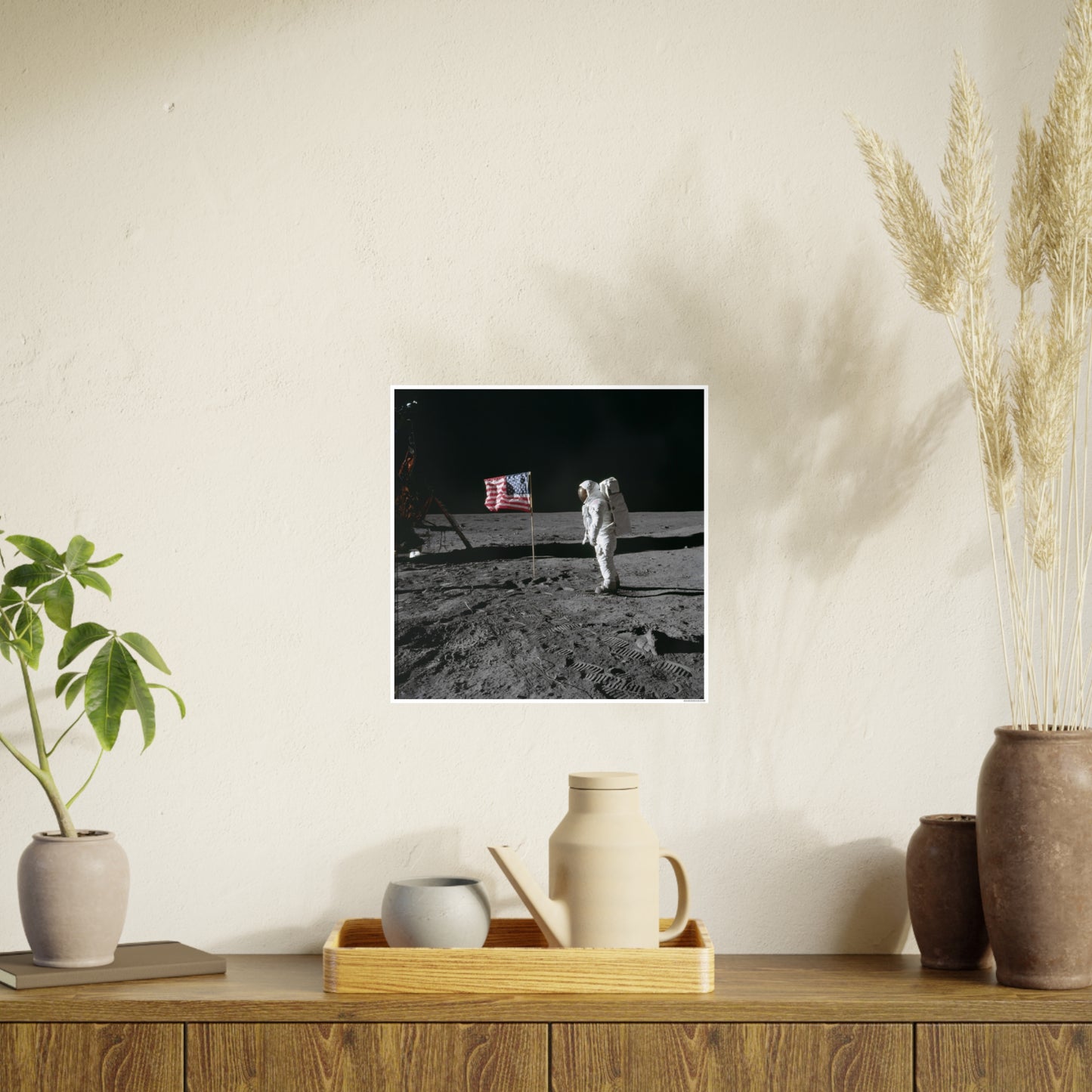 Copy of Vintage Moon Poster - Black and White Photo Print for Space Enthusiasts