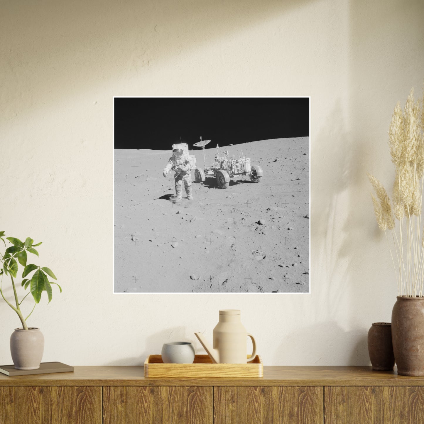 Moon Rover Art Poster - Elegant Lunar Wall Decor for Home & Office