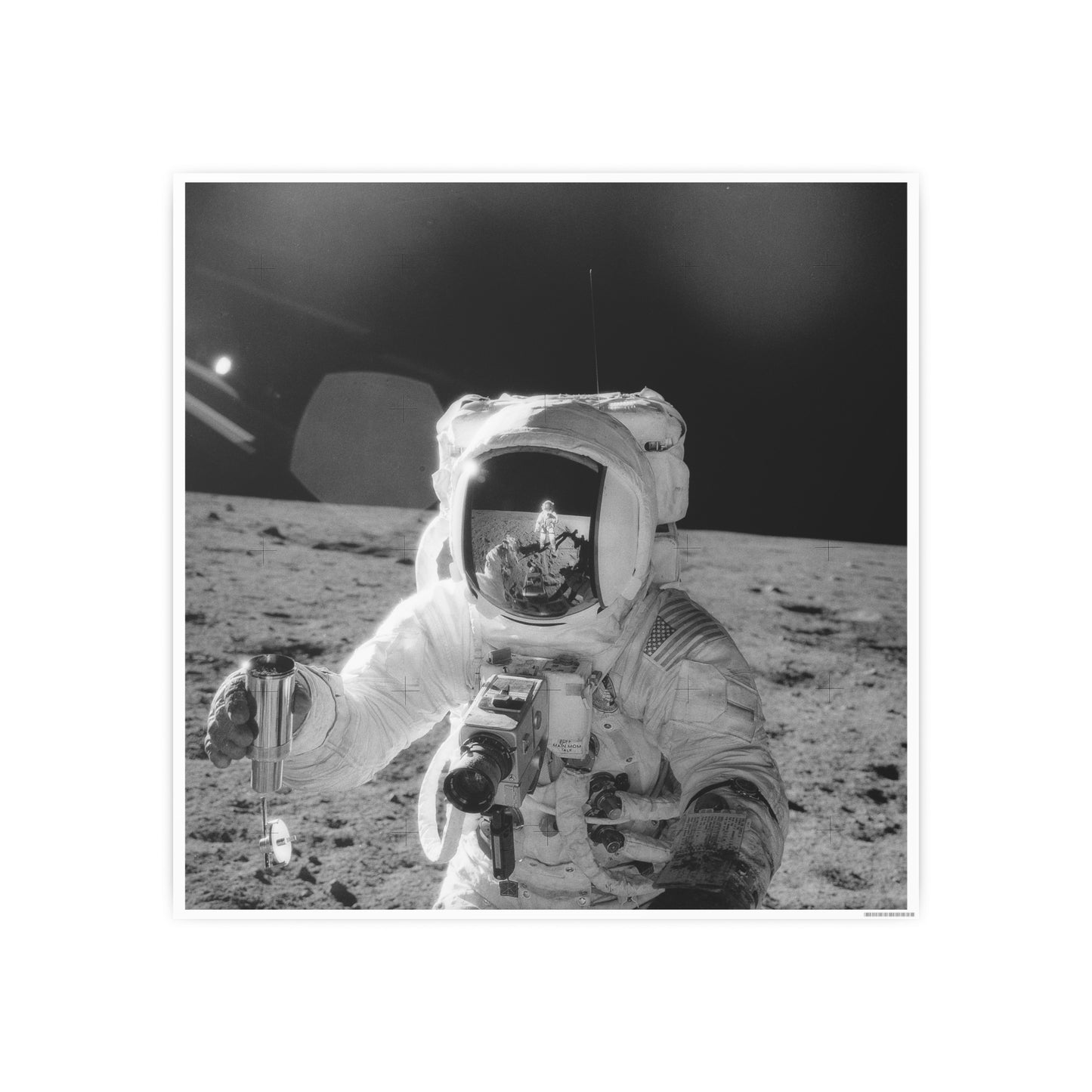 Astronaut Photo Art Poster - Black and White Space Decor for Home