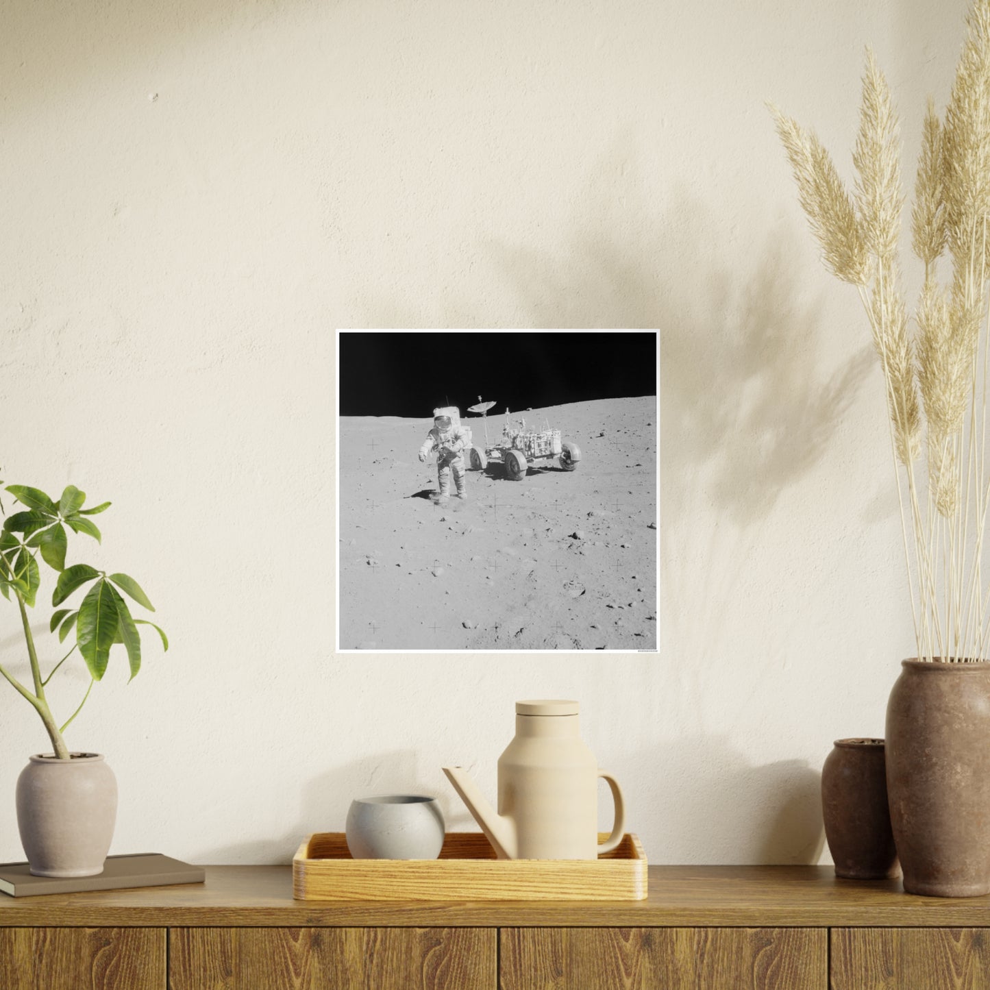 Moon Rover Art Poster - Elegant Lunar Wall Decor for Home & Office
