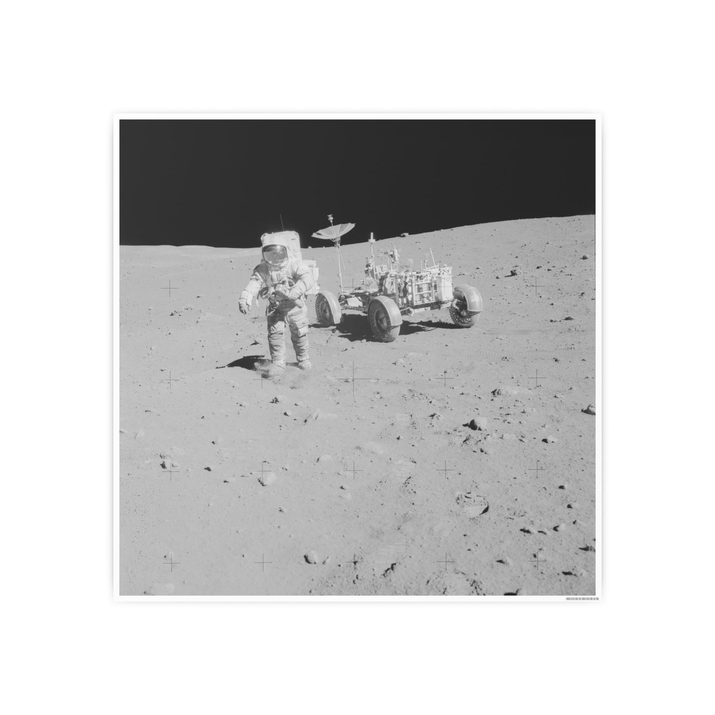Moon Rover Art Poster - Elegant Lunar Wall Decor for Home & Office