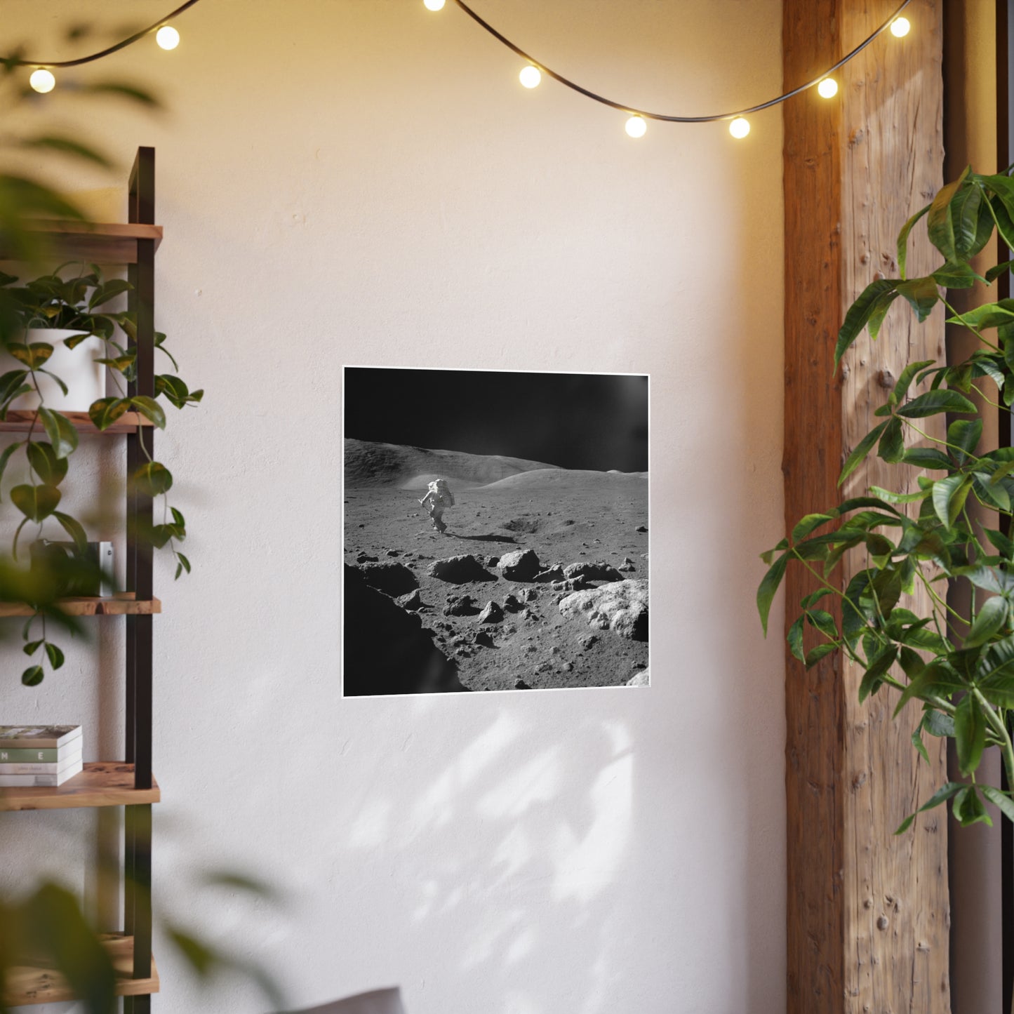 Vintage Moon Poster - Black and White Photo Print for Space Enthusiasts