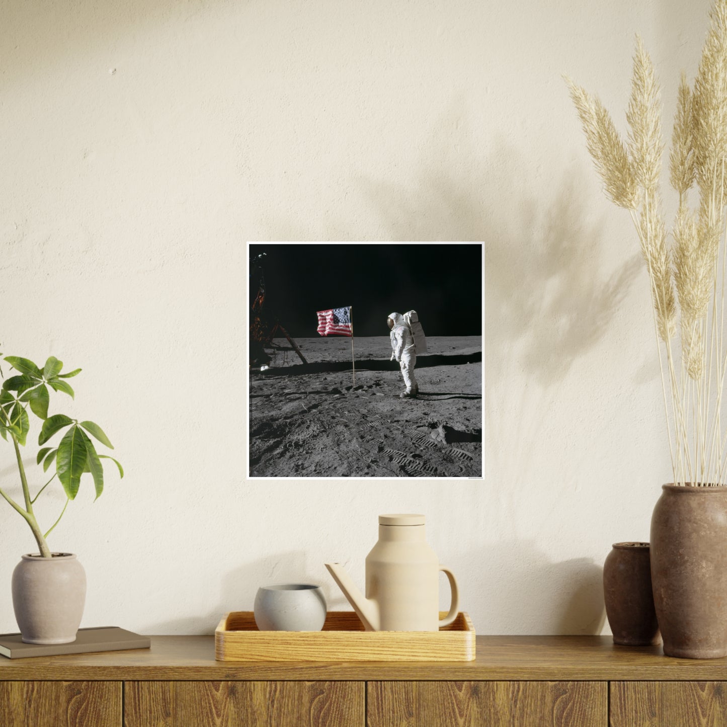 Copy of Vintage Moon Poster - Black and White Photo Print for Space Enthusiasts