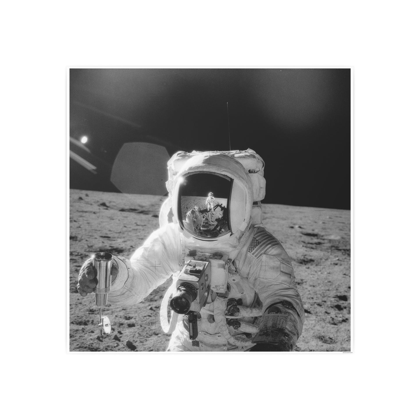 Astronaut Photo Art Poster - Black and White Space Decor for Home