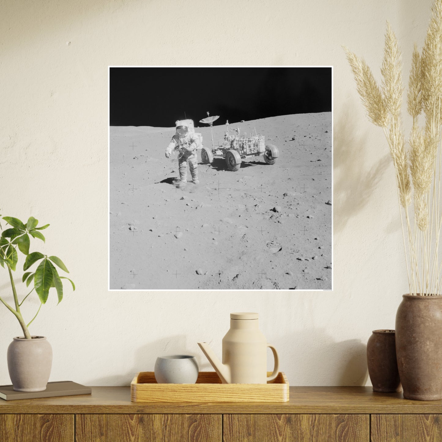 Moon Rover Art Poster - Elegant Lunar Wall Decor for Home & Office