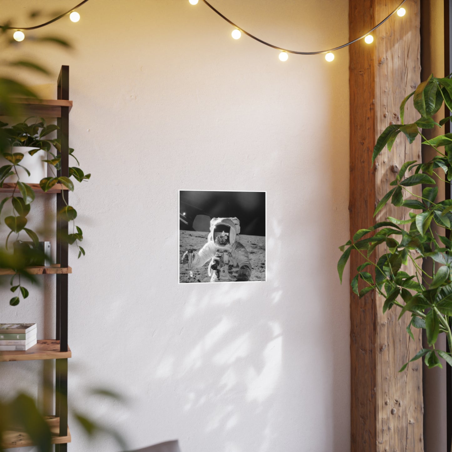 Astronaut Photo Art Poster - Black and White Space Decor for Home