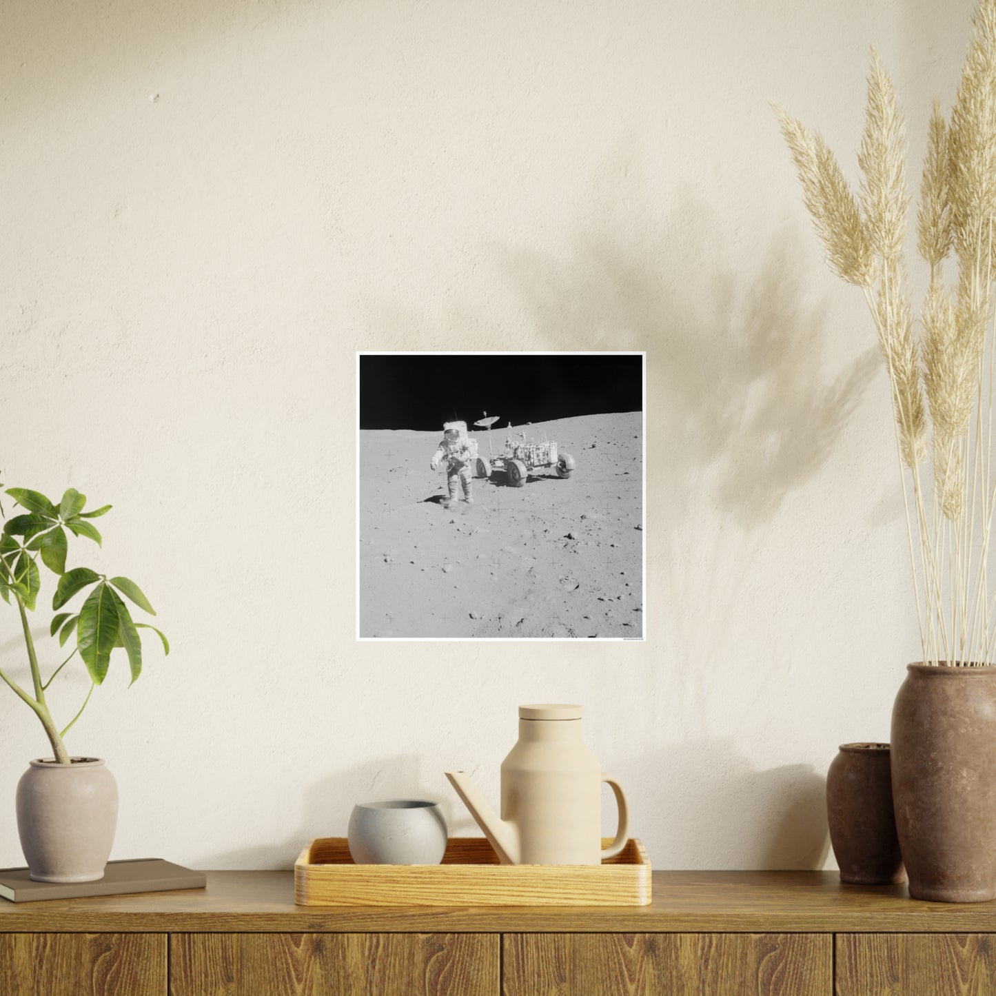 Moon Rover Art Poster - Elegant Lunar Wall Decor for Home & Office