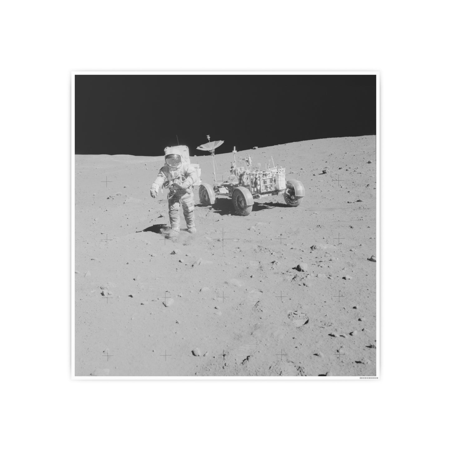 Moon Rover Art Poster - Elegant Lunar Wall Decor for Home & Office
