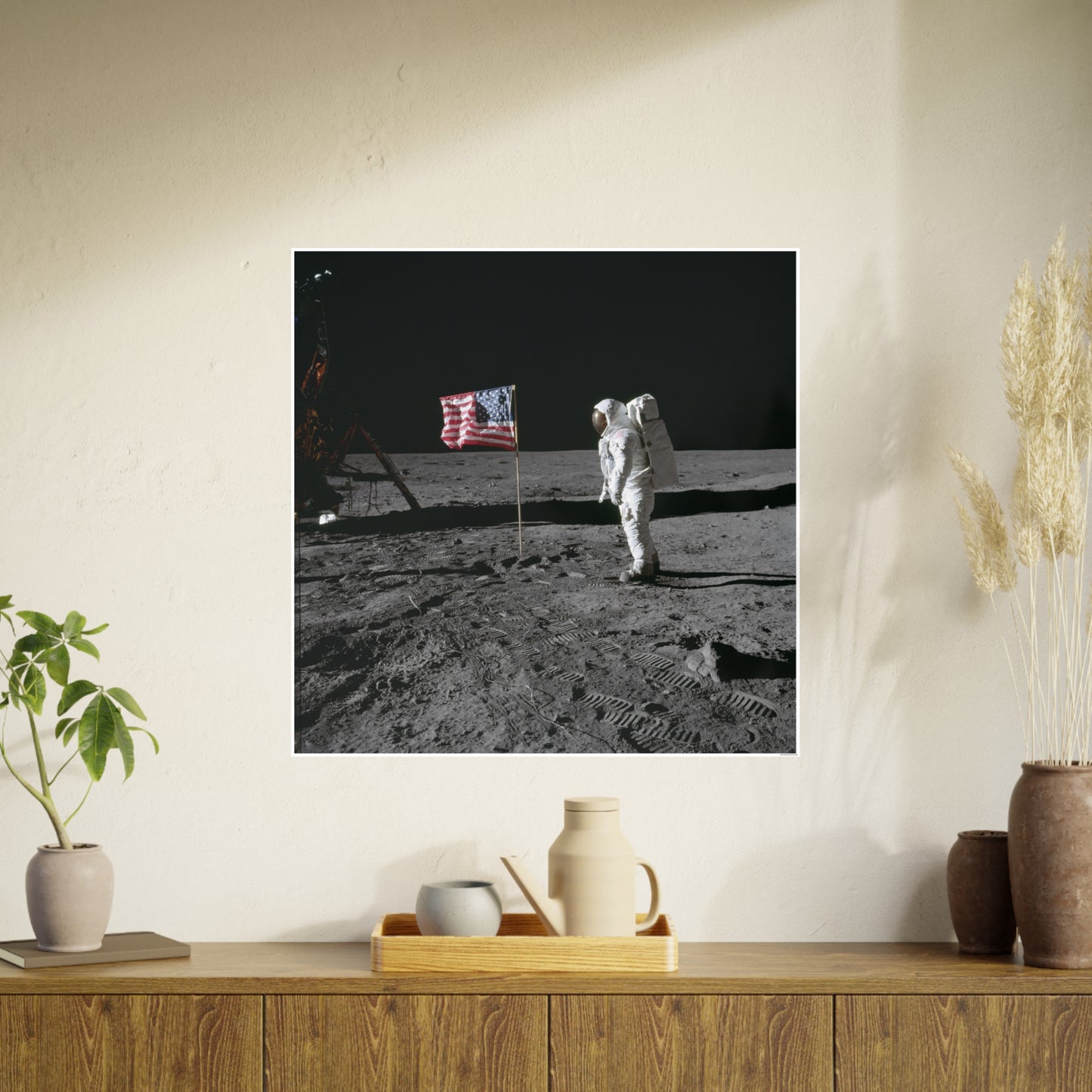 Copy of Vintage Moon Poster - Black and White Photo Print for Space Enthusiasts