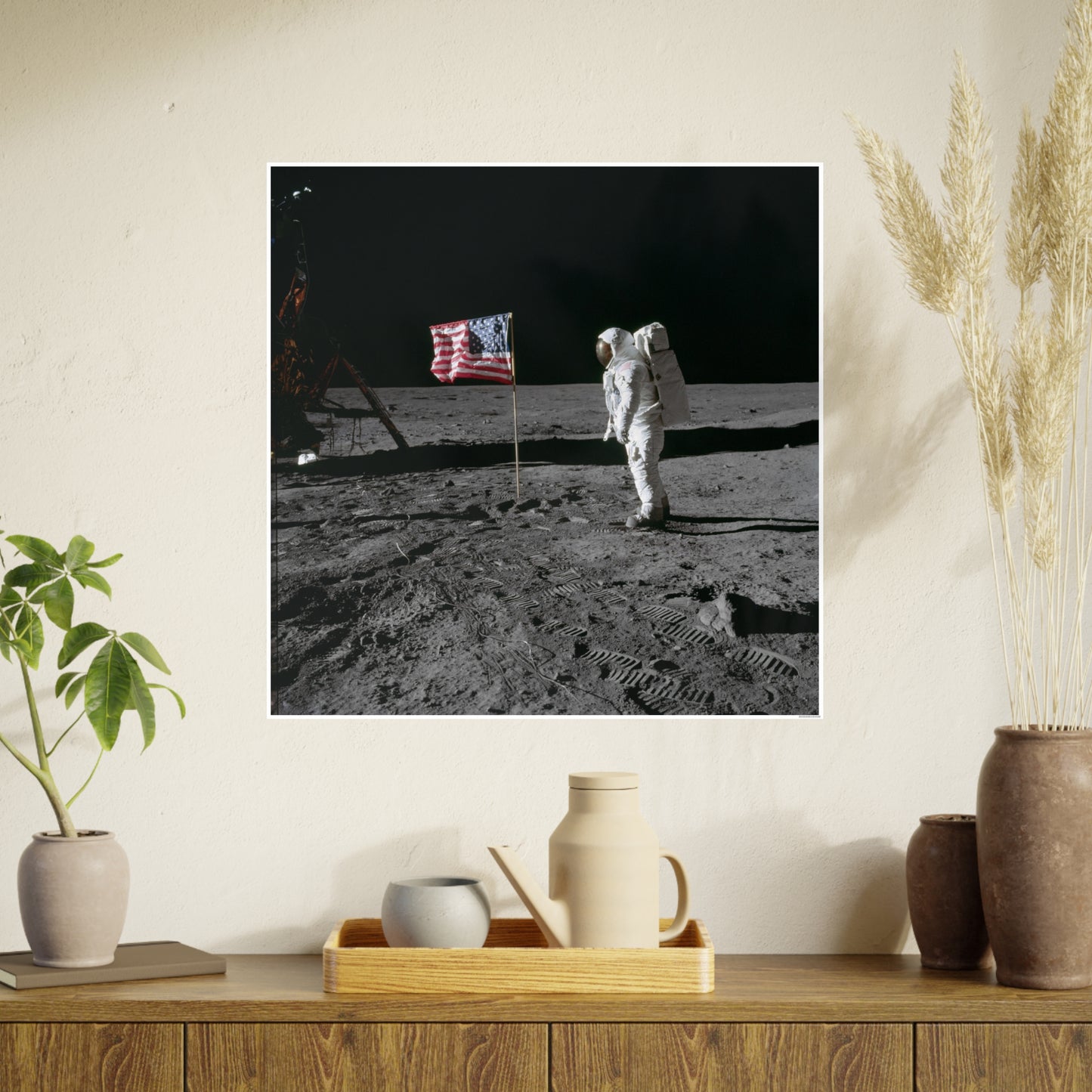 Copy of Vintage Moon Poster - Black and White Photo Print for Space Enthusiasts